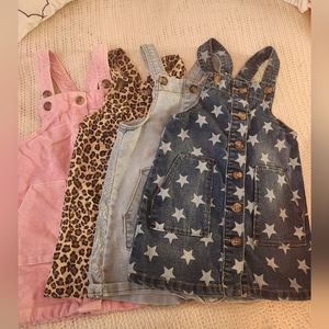 Girls Toddler Denim Dresses Bundle Set size 3T EUC
